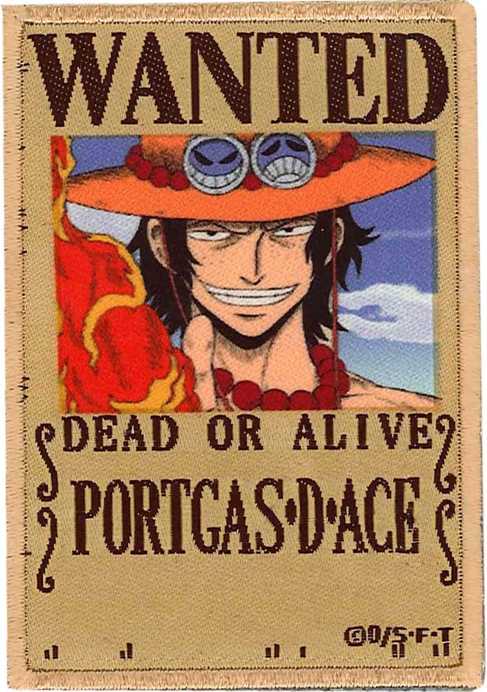 Inagaki clothing ONEPIECE "One Piece WANTED emblem" PEW033 port gas D Ace rapier emblem (japan import)