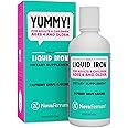 NovaFerrum Yummy 16 Fl Oz | Liquid Iron Supplement for Ages 4 & Up | 18mg of Iron/Tbsp | Gluten Free | Sugar-Free | Raspberry Grape