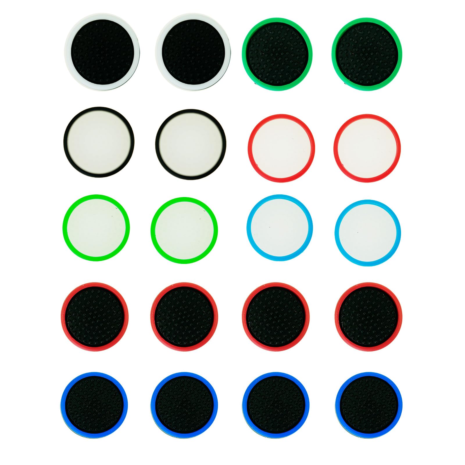 CTHTBZ 20PCS Silicone Joy-Con Thumb Grip Caps, Analog Thumbstick Joystick Covers Compatible with Nintendo Switch/Lite/OLED Controller Accessories