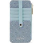 KEDZIE Essentials Only Women's Zippered Wallet in Vegan Leather Small Card Holder Wallet Exterior ID Window - Greek to Me