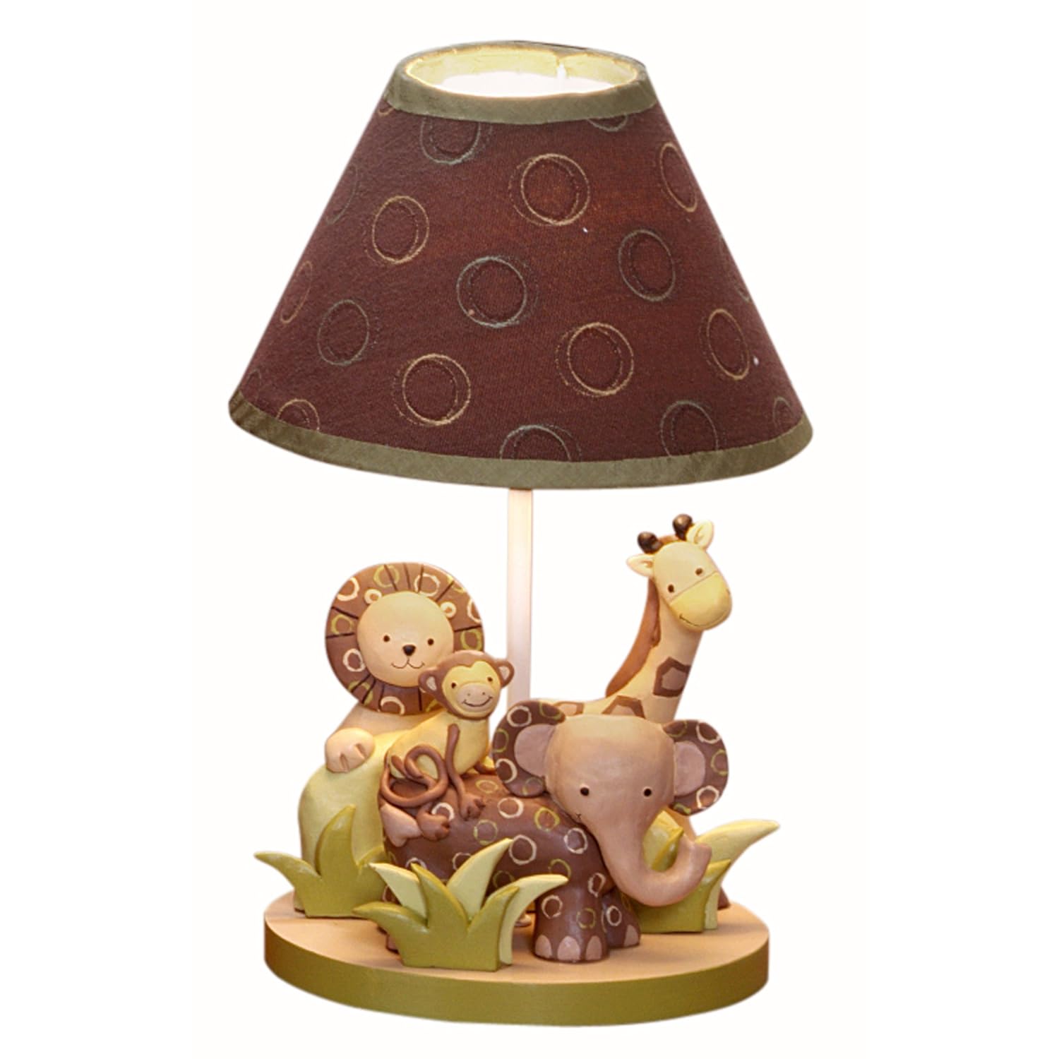 Lambs & Ivy Baby Cocoa Lamp with Shade, Chocolate/Beige