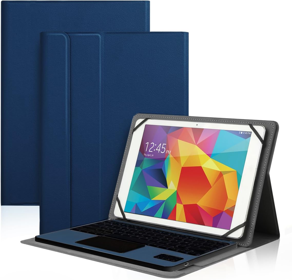 Samsung Galaxy Tab S4 2018 10.5 Keyboard Case, Lightweight Stand Cover with Magnetically Detachable Wireless Bluetooth Touchpad Keyboard Compatible with Tab S4 SM-T830/T835/T837 10.5 Inch - Dark Blue