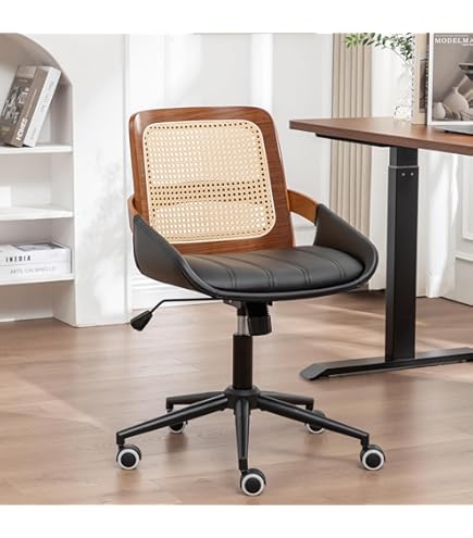 Amazon.com: Computer Chair, Japanese Rattan Computer Chair Retro