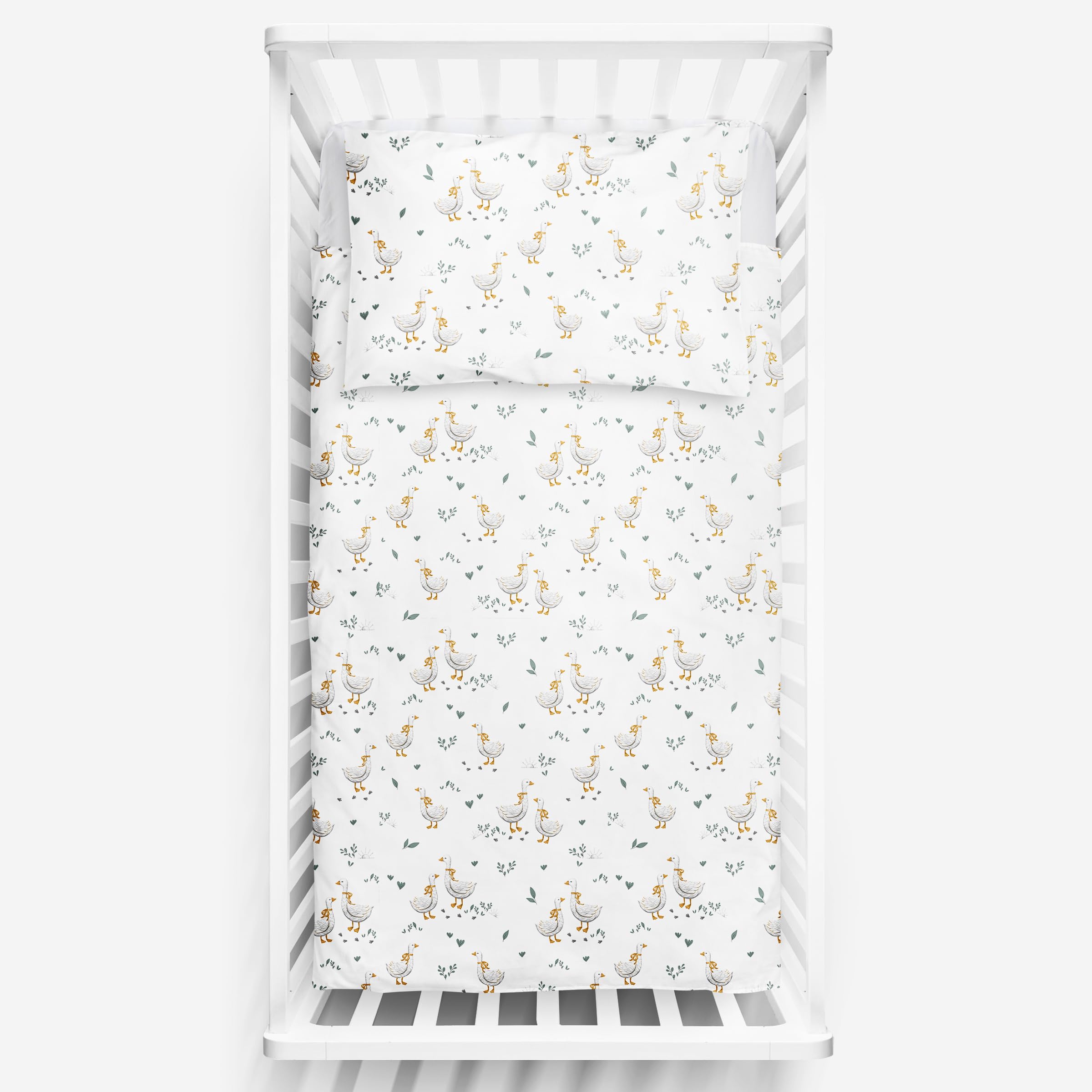 Baby Comfort 2 Piece Bedding Set 135x100 cm Duvet Cover & Pillowcase for Toddler Cot Bed 12M+ (Duck) — image 1