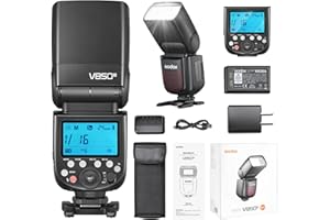 Godox V850III 2.4G GN60 HSS 1/8000s Flash with 2600mAh Li-ion Battery, Master/Slave Flash, 1.5s Recycle Time, 450 Full-Power Shots, Compatible for Canon Nikon Sony Olympus Panasonic Fuji Cameras