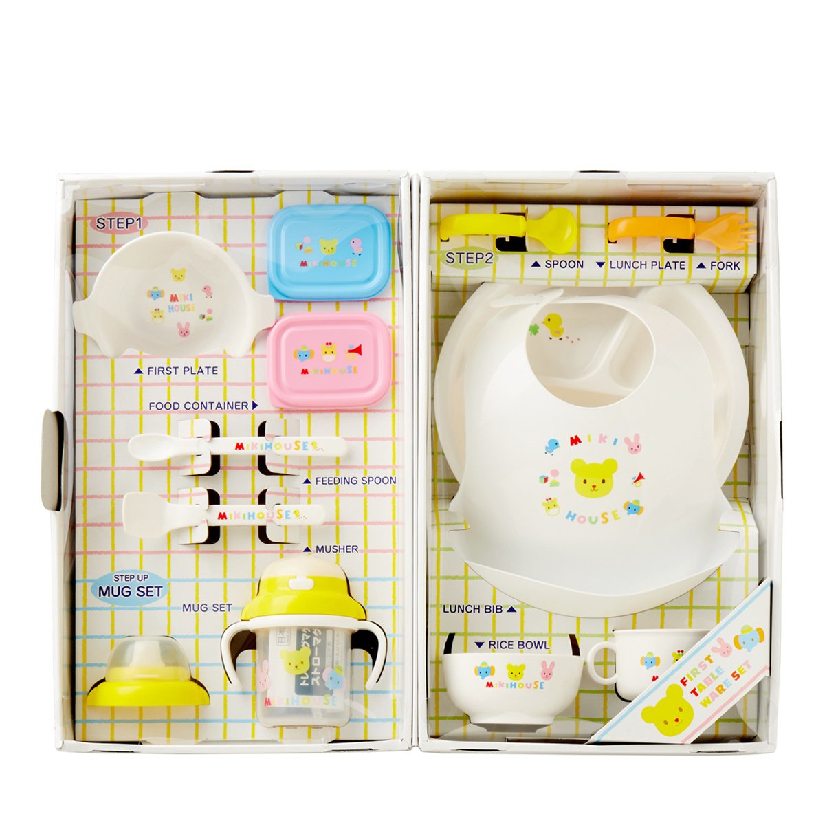 ミキハウス ベビー豪華なテーブルウェアセット ホワイトの商品画像