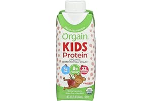 Orgain Organic Nutrition Shake, Strawberry Kids, 8.25 Fluid Ounce (12-Pack)