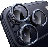 WSKEN for iPhone 17 Pro/iPhone 17 Pro Max Camera Lens Protector | Original Shooting Mode, Individual Metal Cover Film, Shatterproof HD Tempered Glass Camera Screen Protector, Deep Blue
