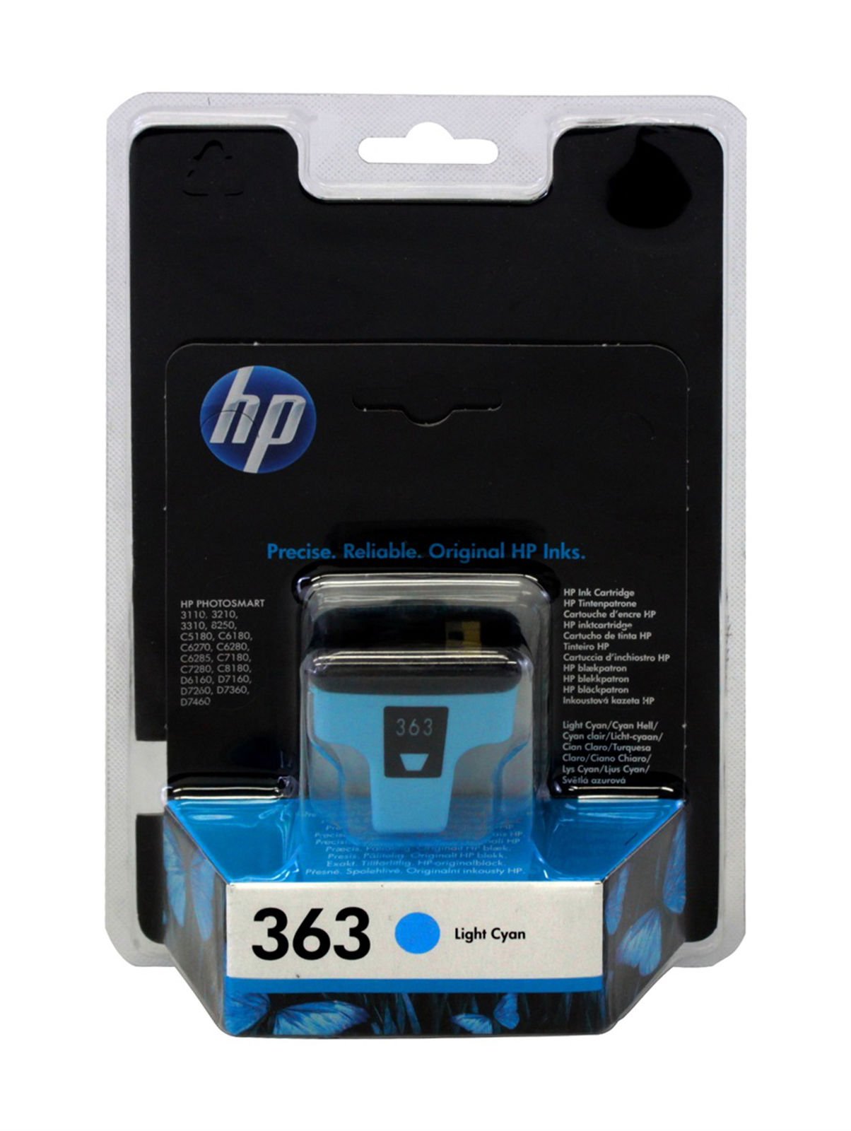 HP C8774EE 363 Original Ink Cartridge, Light Cyan, Single Pack