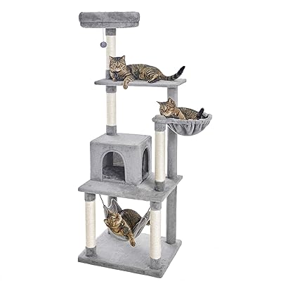 cat tree with bed on top