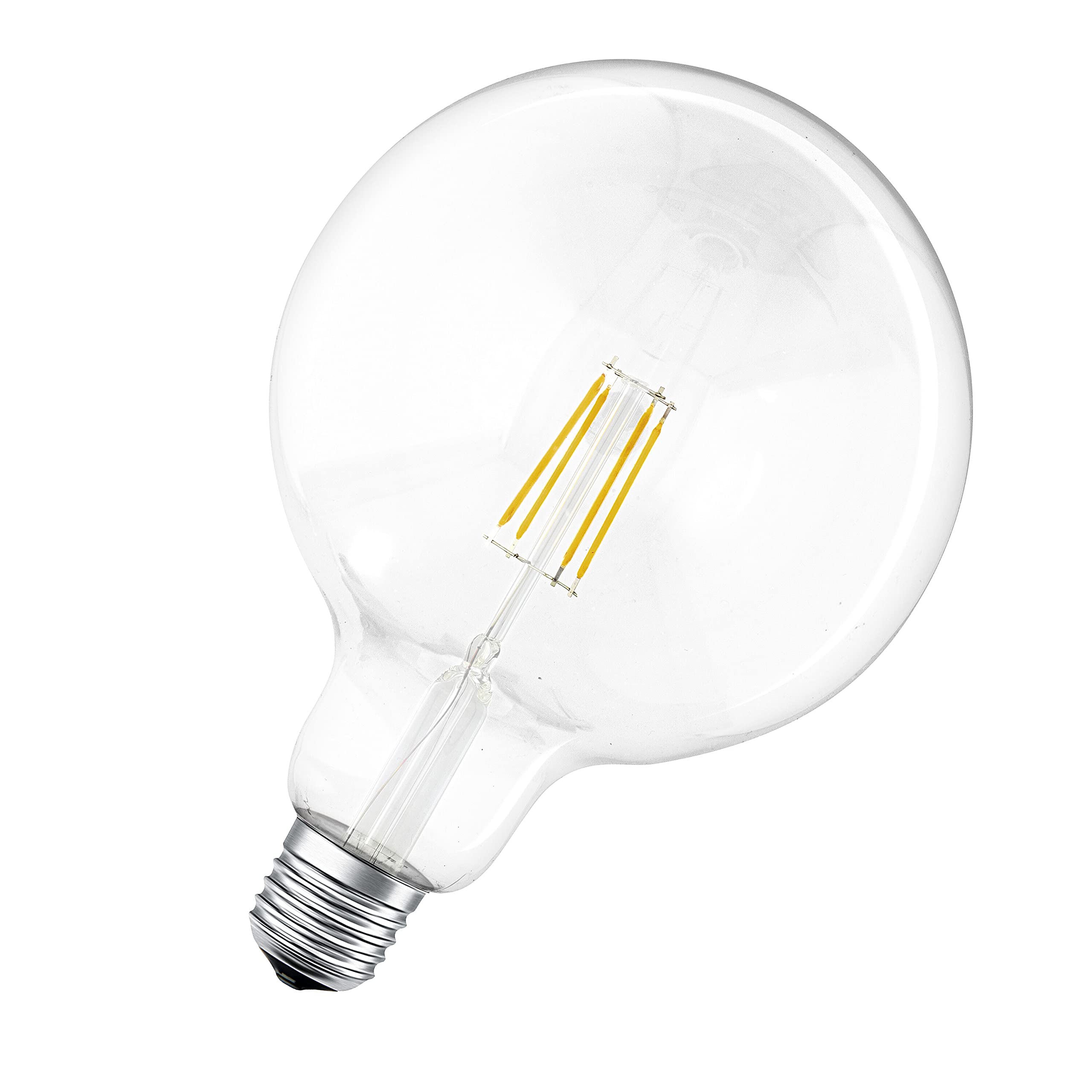 LEDVANCE LED lamp , Base: E27 , Warm White , 2700 K , 5.50 W , replacement for 50 W Incandescent bulb , SMART+ Filament Globe Dimmable [Energy efficiency class [AGGR] A++]