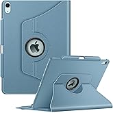 Fintie Rotating Case for iPad Air 13-inch (M3) 2025, (M2) 2024-360 Degree Swiveling Protective Stand Cover with Pencil Holder, Auto Wake/Sleep, Ocean Blue