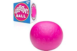 Power Your Fun Arggh Giant Stress Ball for Adults and Kids - Jumbo Anxiety Relief Ball Fidget Toy, Color-Changing Anti Stress Sensory Ball Squishy Toy for Girls and Boys (Pink/Purple)