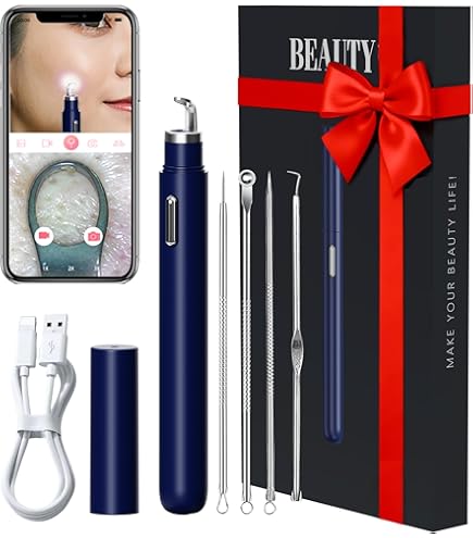 Blackhead instrument 吸引器 Amazon.com: Visible Blackhead Remover Magnifying Glass Microscope