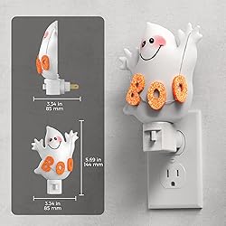 L LOHAS LED Halloween Night Light Plug in, Ghost