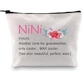 XYANFA Nini Definition Makeup Bag Nini Gift Nene Grandma Gift Mothers Day Birthday Gift Canvas Bag (NiNi noun)