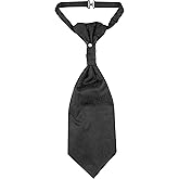 Vesuvio Napoli PreTied ASCOT Solid PAISLEY Color Cravat Men's Neck Tie 21 Colors