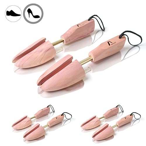 Amazy Schuhspanner Set (3 Paar) – Hochwertige Schuhdehner aus Zedernholz für perfekt gepflegte, langlebige Schuhe (diverse Gr