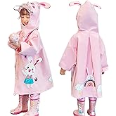 Kids Raincoat Boys Girls Toddler Rain Poncho Waterpoof Rain Jacket Children Cartoon Rainwear 2-3 Years