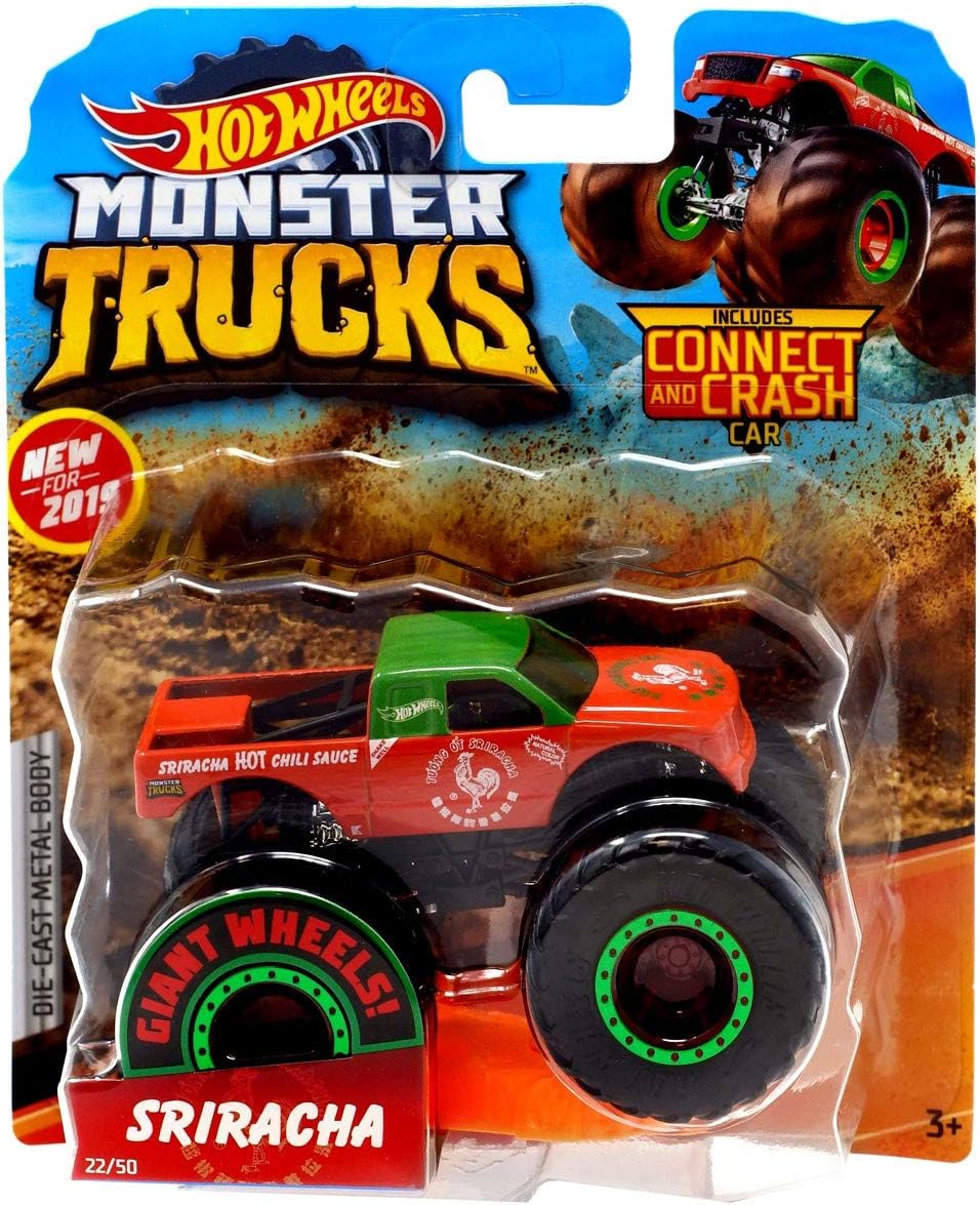Hot Wheels 2019 Monster Trucks Giant Wheels Sriracha 1:64 Scale