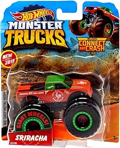 Hot Wheels 2019 Monster Trucks Giant Wheels Sriracha 1:64 Scale