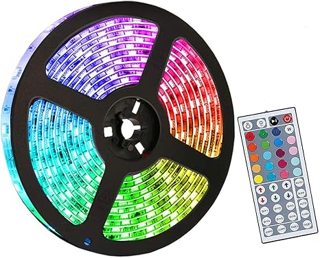Vingo Led Streifen 2m Led Strip Rgb Leds Band Mit 44 Tasten Ir Fernbedienung 12v Led Klebestreifen 120 Leds Amazon De Beleuchtung Led Streifen 2m Mit Fernbedienung