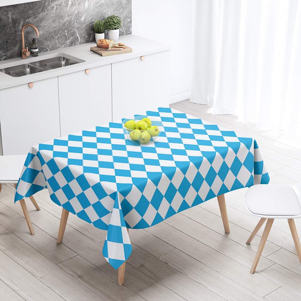 Rumlly Tablecloth Checkered Oktoberfest Bavarian Flag