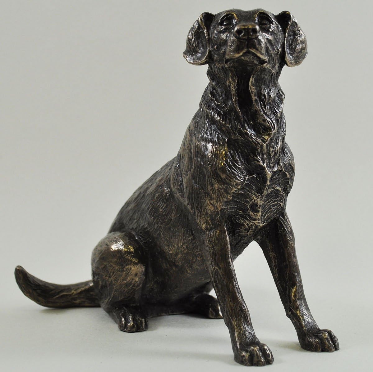 Sitting Labrador Cold cast Bronze Sculpture by Harriet Glen 15cm High