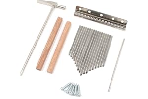 FarBoat Kalimba 17 Note Keys Thumb Piano with Mahogany Wood Bridges, Tuning Hammer, Screws, Saddle, Replacement Kit DIY Accessories