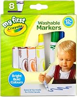 CRAYOLA MyFirst Washable Markers Assorted Colours Pack of 8 Easy-Grip Toddlers view 2