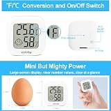 Vaikby 6 Pack Indoor Thermometer Hygrometer with Large LCD Celsius/Fahrenheit view 7
