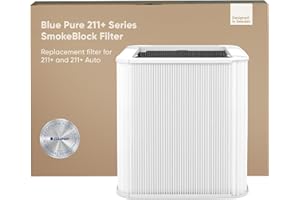 BLUEAIR Blue Pure 211+ Series SmokeBlock Genuine Replacement Filter, Extra Carbon Captures 99.99% of Wildfire Smoke, fits Blue Pure 211+ Auto, 211+ Air Purifiers