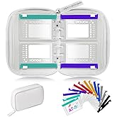 Timueetech A7 Waterproof Pill Organizer with 14 S Zippered Pill Pouches for A7 Binder, Small BPA-Free Weekly Medicine Organizer, Color-Coded Reusable Travel Pill Storage System