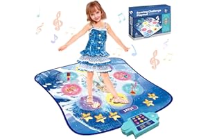 HAOYEGUOJI Princess Dance Mat - Kids Dance Pad for Exercise, Improving Coordination and Rhythm - Christmas & Birthday Gift