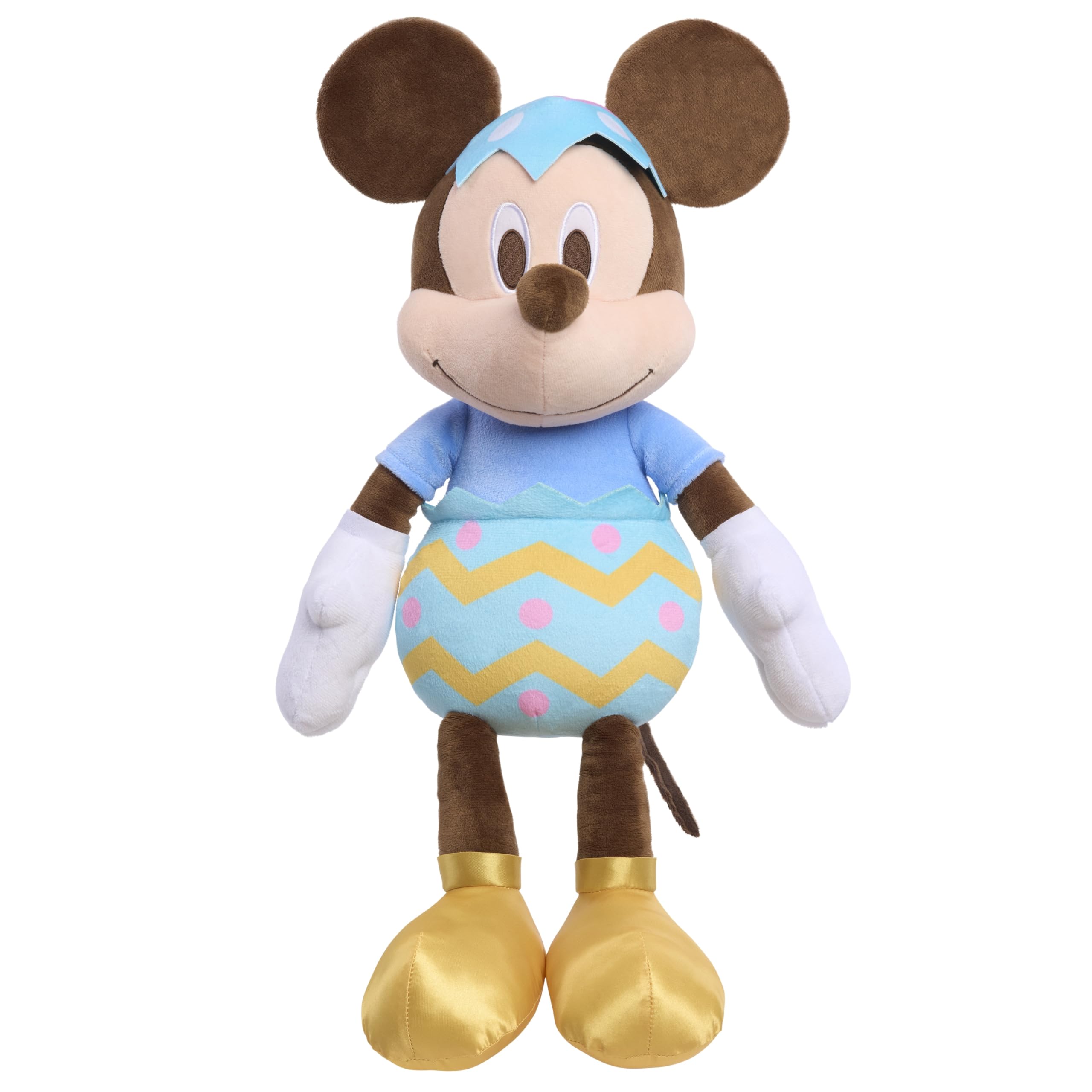 Disney Mickey Mouse Easter Large Plush – 19" Soft Stuffed Toy in Cute Easter Egg Outfit, Super-Soft Fabric & Embroidered Details, Kids Plush Gift Ages 2+, Kids Toys for Ages 2 Up by Just Play