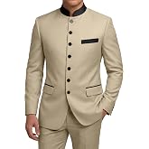 LAYEREDJPXZV 2 Piece Chinese Suits for Men Slim Fit Chinese Tunic Suit Mens Mandarin Collar Suits for Wedding Prom Party