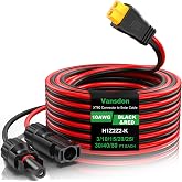 Vansdon 10AWG Solar to XT60 Cable, XT60 Solar Cable 10Ft XT60 Adapter Extension Cable for RV Power Station