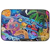 Monarque RFID Secure Armored Wallet, Laurel Burch Collection (Sea Goddess)