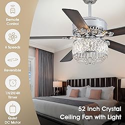 Kviflon Chandelier Ceiling Fans with Lights - 52