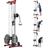 Wall-Mounted Cable Machine for Home Gym &ndash; LAT Pull-Down &amp; Crossover Station &ndash; 20-Position Adjustable Pulley System &ndash; Versatile Full-Body Strength Training