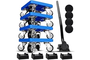 NEWRGY Furniture Dolly & Furniture Lifter Set,Furniture Mover with 4 Wheels, 360° Rotation Wheels Furniture Movers,1300 Lbs Load Capacity,for Moving Heavy Furniture, Refrigerator, Sofa, Cabinet