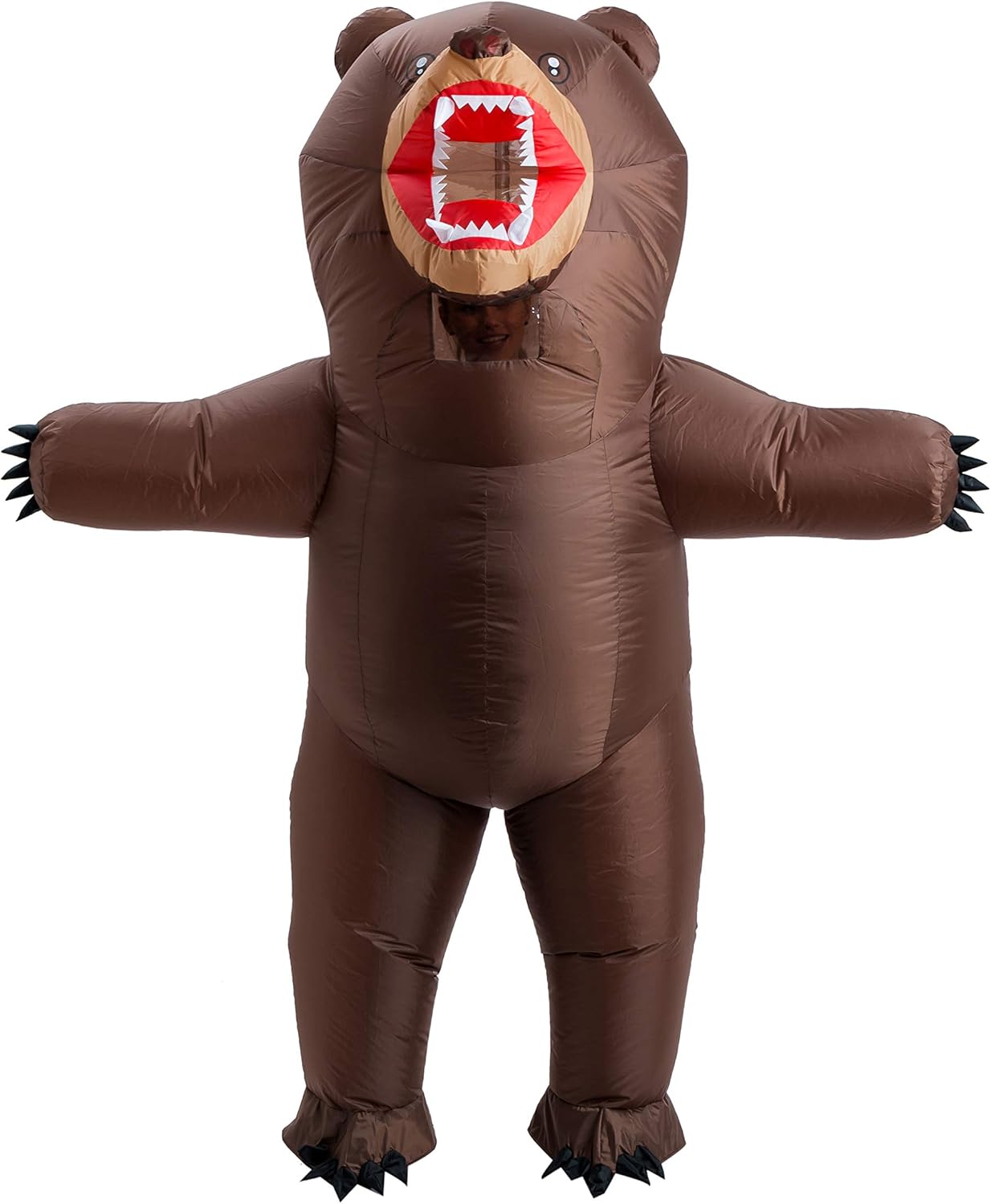 Spooktacular Creations Inflatable Costume Full Body Bear Air Blow-up Deluxe Halloween Costume - Adult One Size Brown: Clothing