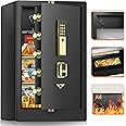8.0 Cuft Extra Large Home Safe with Fireproof Waterproof Bag, Electronic Keypad, Keys and Inner Cabinet, Large Safe Box for Home Business Office