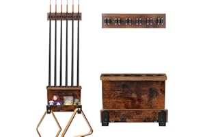 WHEARTED Pool Cue Holder Wall Mount, 2025 Upgrade Pool Stick Holder Pool Table Accessories, Pool Cue Rack Billiards Accessori