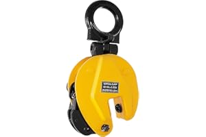 BestEquip 2T Plate Clamp 4400Lbs Plate Lifting Clamp Jaw Opening 0.6 inch Vertical Plate Clamp for Lifting and Transporting Yellow