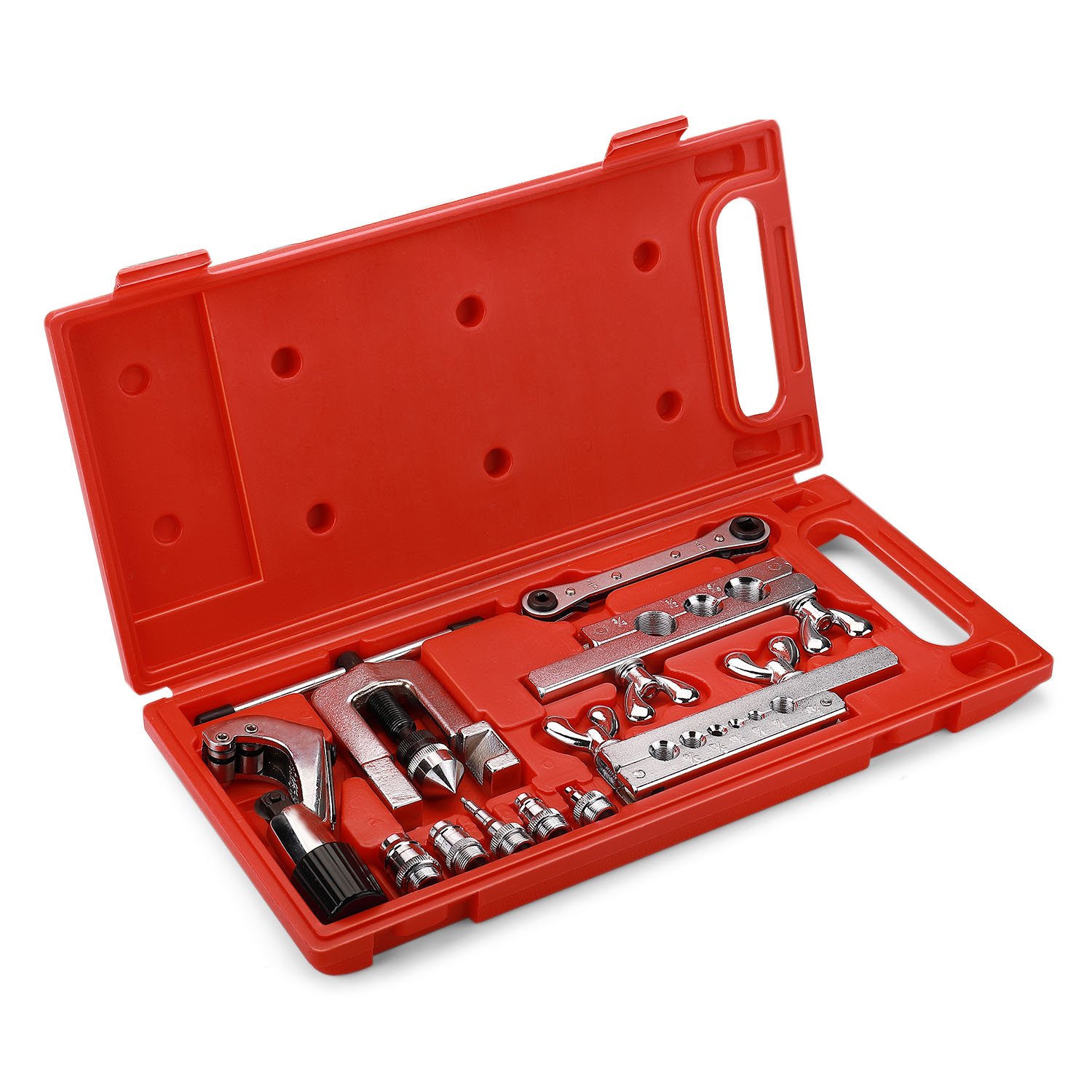 Flexzion Flaring Swaging Tool Kit 45 Degree Brake Line Tubing Copper