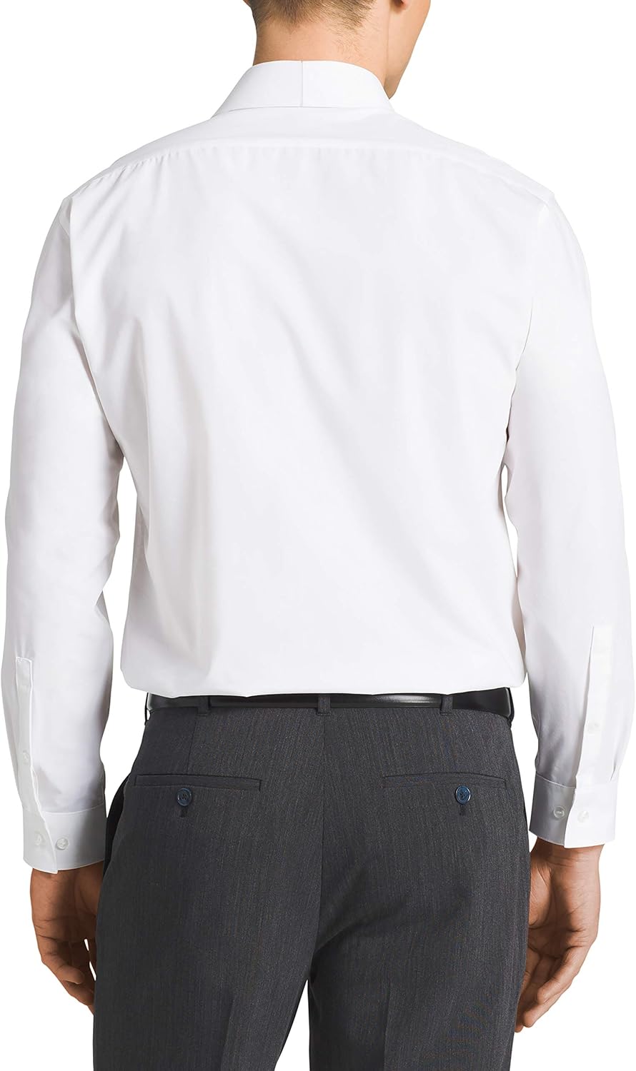 Calvin Klein Men's Dress Shirt Slim Fit Non Iron Herringbone Spread Collar at  Men’s Clothing store