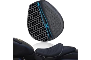 CHCYCLE Motorcycle Seat Cushion, Motorcycle Gel Seat Pad with 3D Honeycomb Shock-Absorbing Breathable Seat Cover