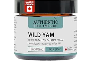 Organic Wild Yam Cream: Authentic Yam Cream with Certified Grass-Fed Tallow and Premium Botanicals, Plant Based Botanical Ski