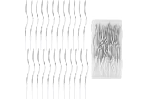 24pcs Spiral Birthday Cake Candles, Slim Long Thin Twist Cake Candles with Stand Velas para Pastel Themed Party Decoration Ve